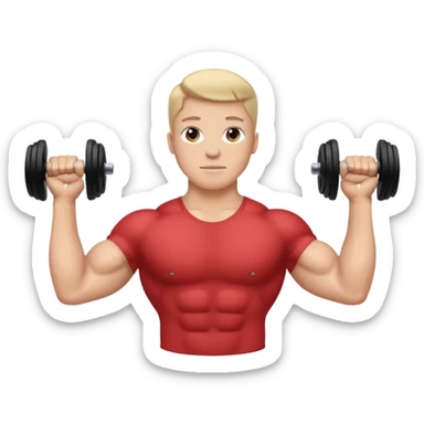 haltère élévation latérale orienté de côté, une seule haltère sticker