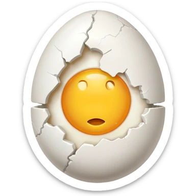 cracked egg sticker