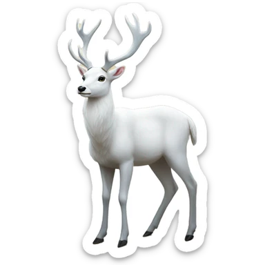 Majestic white deer sticker