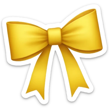 One singular yellow bow sticker
