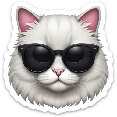 Cat with sunglasses sticker