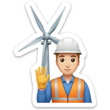 Me working on a wind turbine  sticker