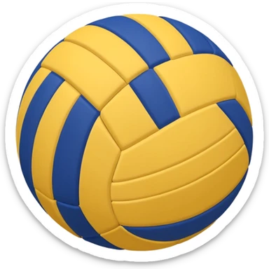 Pelota de voley azul amarillo y blanco sticker