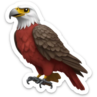 rouge-gorge mettant une claque à un aigle sticker