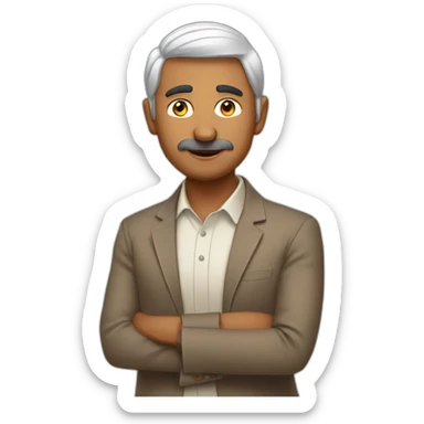 indian man speaking fake news sticker