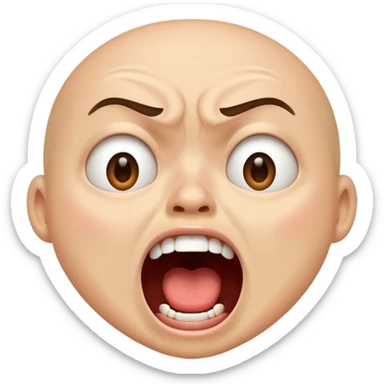 screaming in frustration  sticker