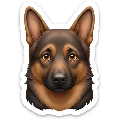 brown and black german shapard sticker