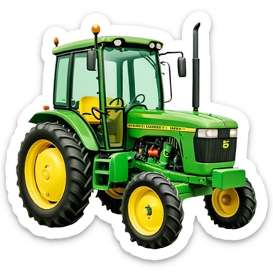 Tractor - John Deere 5055E (Model Year: 2021) (Iconic colour: Green with yellow) sticker