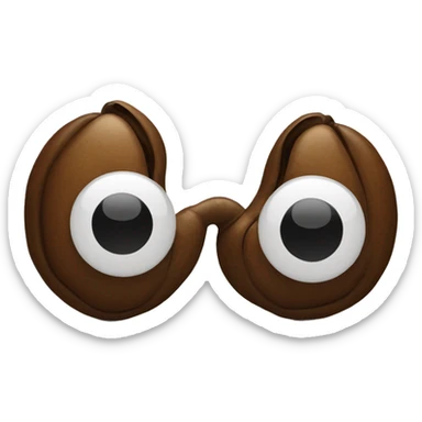 Coffee bean with a monocle  sticker