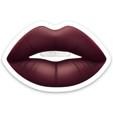 burgundy lipstick sticker