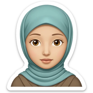 🙂 with hijab sticker