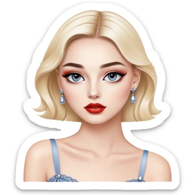 Hyper Realistic beautiful dior model  sticker