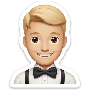 Chat avec un nœud papillon  sticker