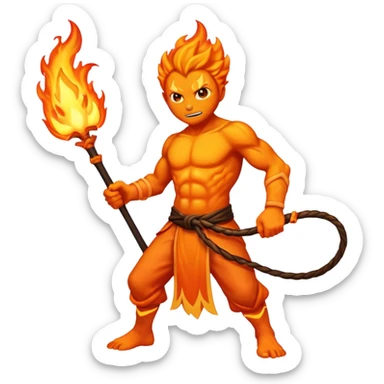fire elemental long whip sticker
