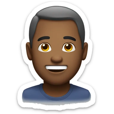 Funny face emoji sticker