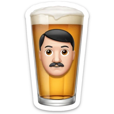 Hitler pint glass sticker