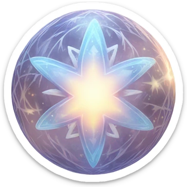 astral projection star inside a ball sticker