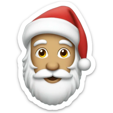 santa sticking out his lips sticker