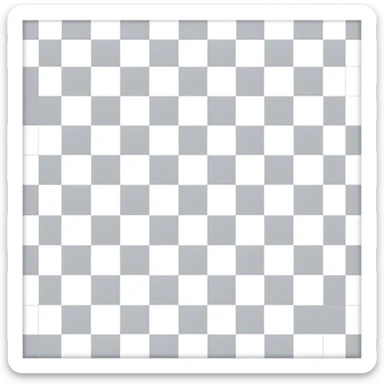 Generate a clean geometric checkerboard pattern using light gray and white squares. Modern, minimalist aesthetic with perfect symmetry. Suitable for backgrounds or digital design elements. sticker