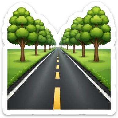 scenic country road sticker