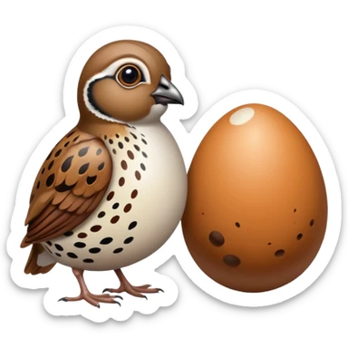 can you make a quail and quail egg emoji and it must face on the front sticker