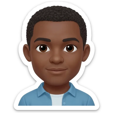 Black guy face sticker