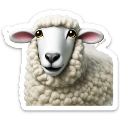 Sheep is swimming sticker