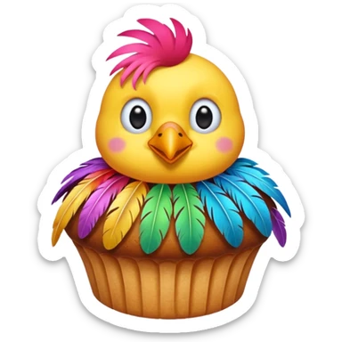 dessert bird sticker