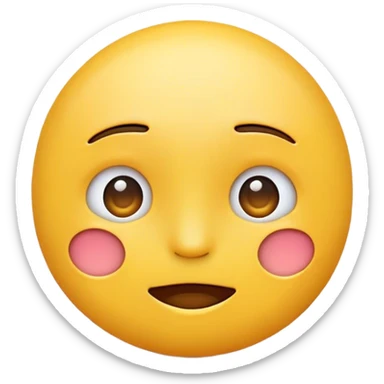 Relieved emoji face  sticker