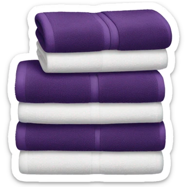 Dark purple stacked towels sticker