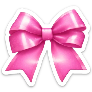 Pink sparkling bow  sticker