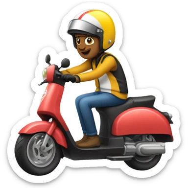 scooter racer sticker