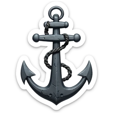 black anchor sticker