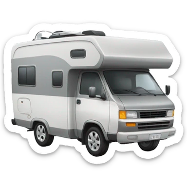 Grey camping car sticker