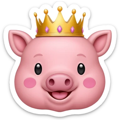 Me gustaría crear un emoji para un logo de mi nombre yeicobvalentino con un cerdito con corona sticker