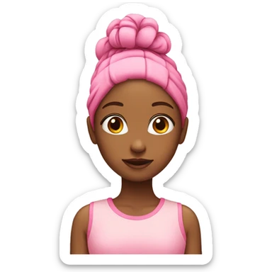 A girl with a 🎀 on her head  sticker