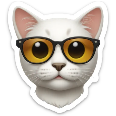 Cat with sunglasses sticker