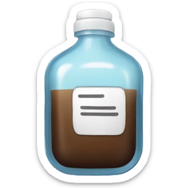 A bag of intravenous fluid, filled with coffee. sticker
