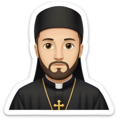 Orthodox orthodox priest orthodox priest pravoslavie in black clothes sticker