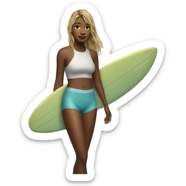 Surfer girl vibess sticker