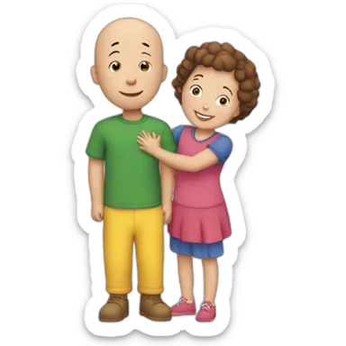Caillou and Rosie sticker