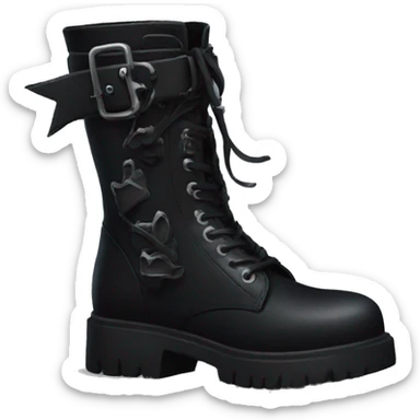 Black boots goth sticker