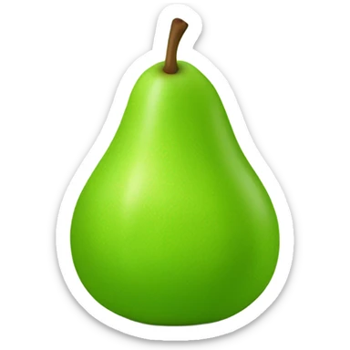green Cube shaped pear sticker