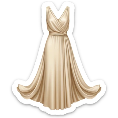 Silk pale beige dress sticker