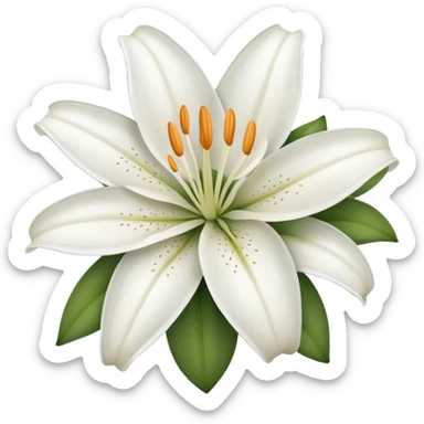 Lily flower sticker