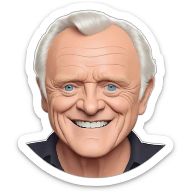 anthony-hopkins cartoon wearing henley sticker