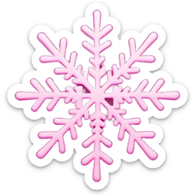 pink snowflake  sticker