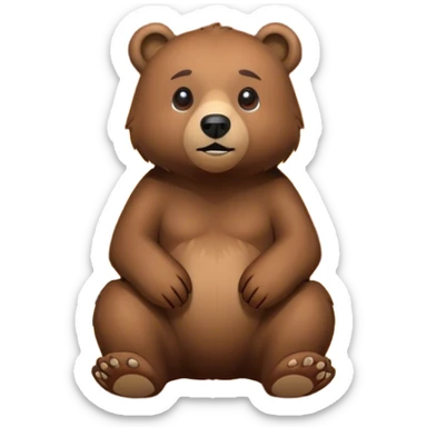 Lonely bear in a cave  sticker