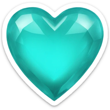 corazón verde agua sticker