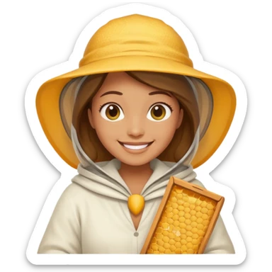 beekeeper white cloth sticker
